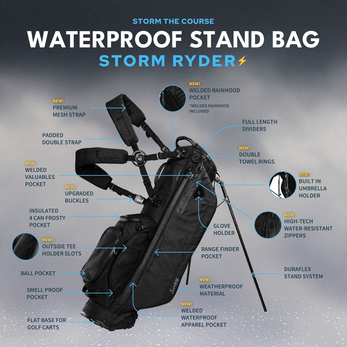 STORM RYDER - Waterproof Stand Bag