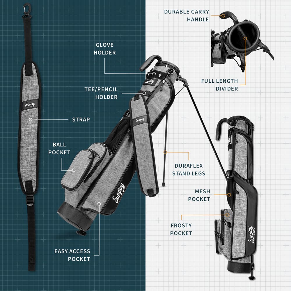 THE LOMA - Heather Gray Par 3 Golf Bag