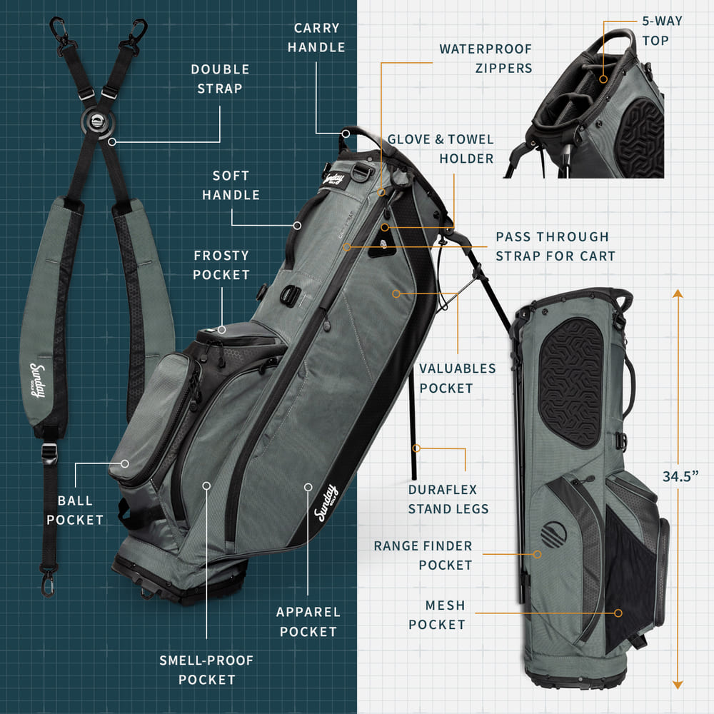 RYDER - Midnight Green Stand Bag