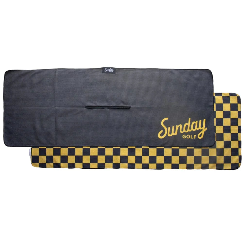 Tailgate Golf Towel - Black & Yellow