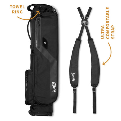 EL CAMINO - Matte Black Walking Golf Bag