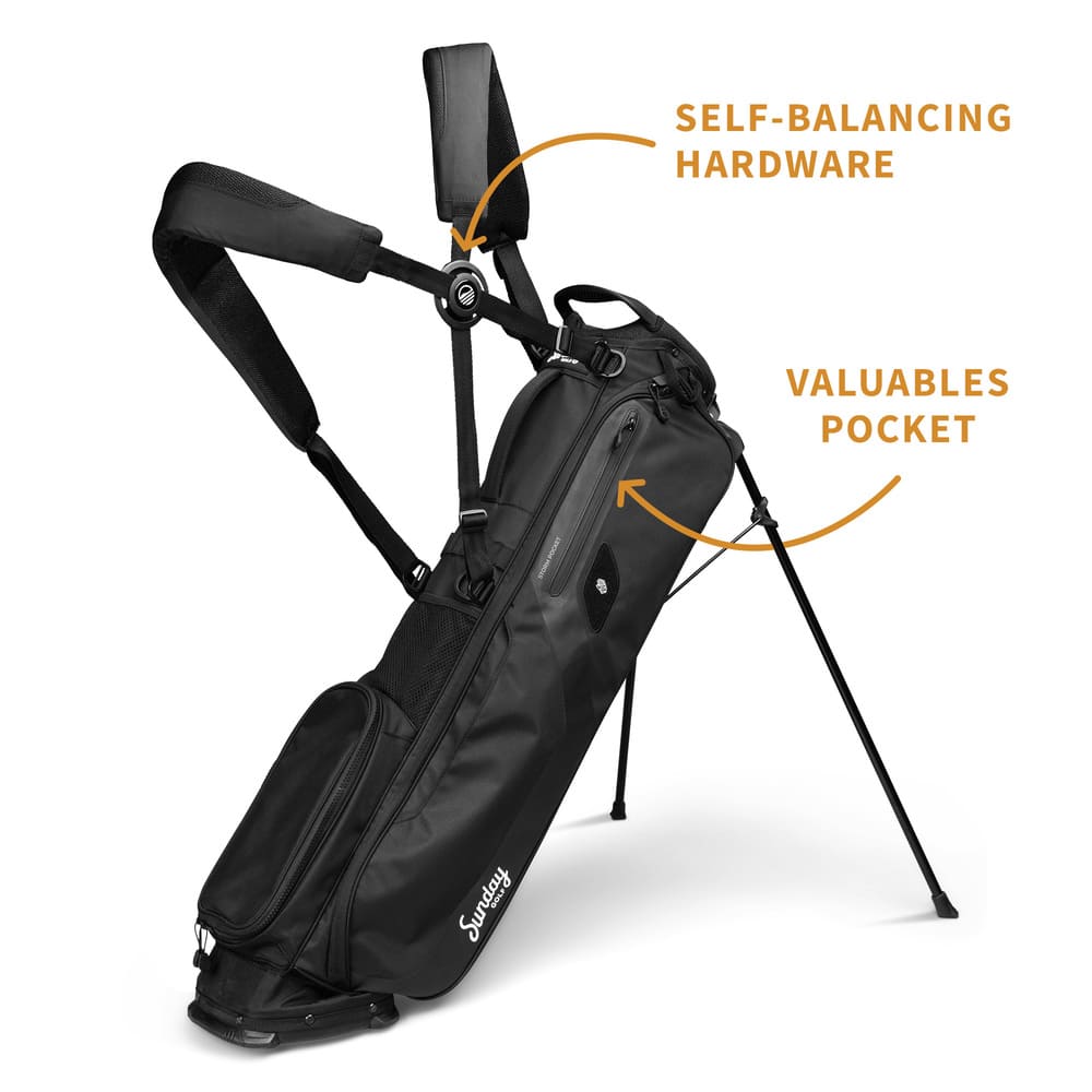 EL CAMINO - Matte Black Walking Golf Bag