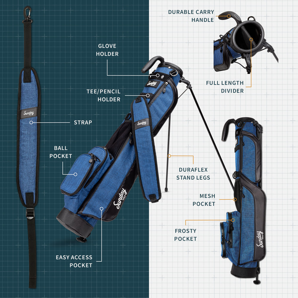 THE LOMA - Cobalt Blue Par 3 Golf Bag