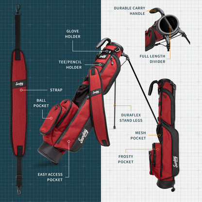 THE LOMA - Ron Burgundy Par 3 Golf Bag