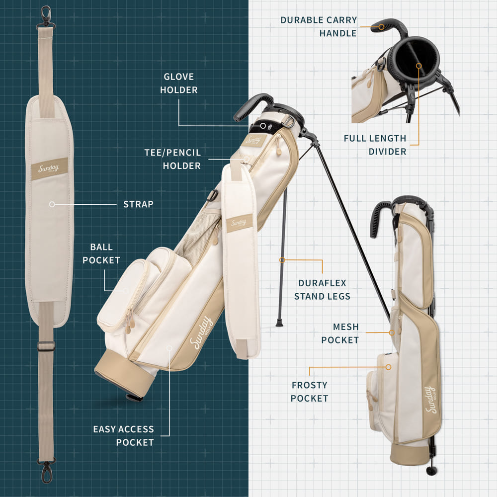 THE LOMA - Toasted Almond Par 3 Golf Bag