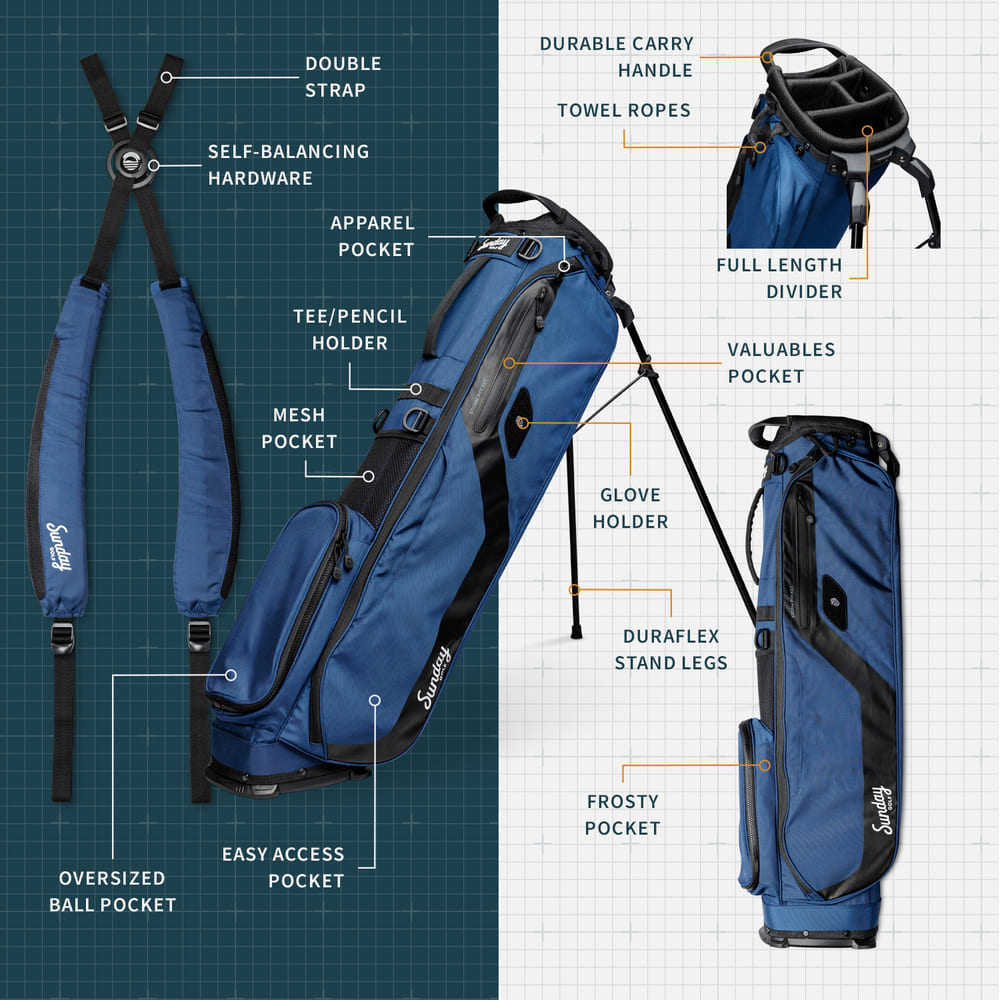 EL CAMINO - Cobalt Blue Walking Golf Bag